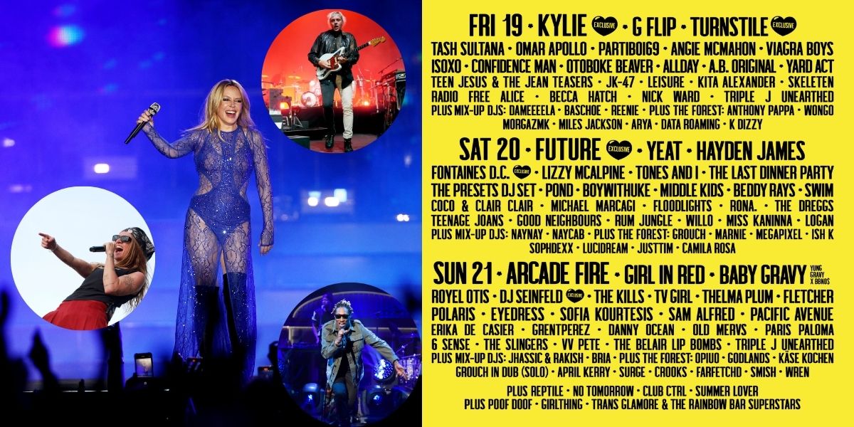 Kylie Minogue Sparkles in StarStudded Splendour in the Grass 2024 Lineup 2EC